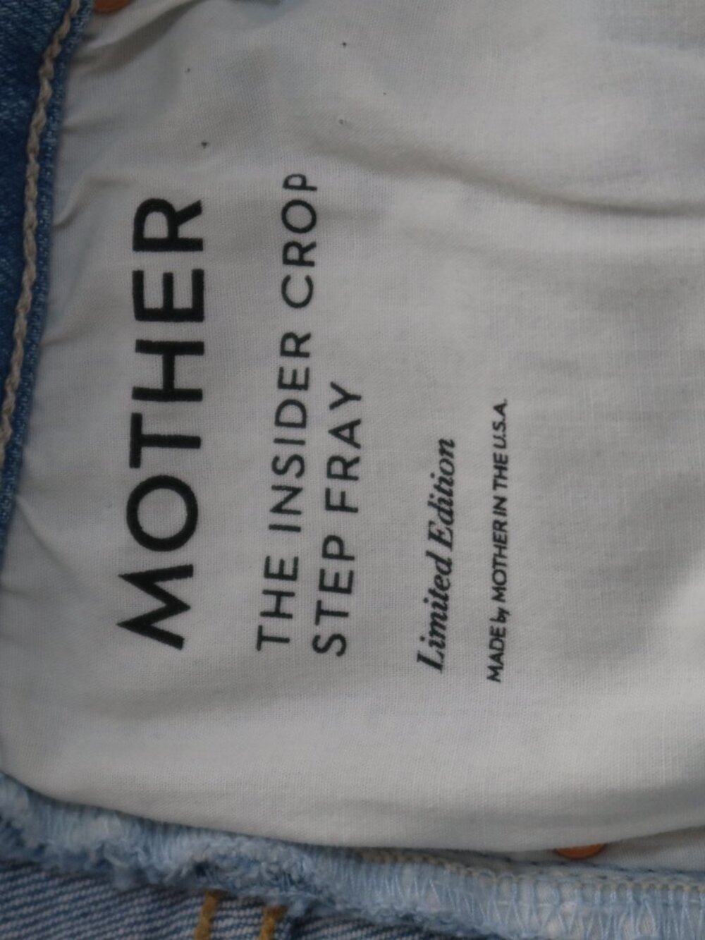 Mother -The Insider High Waist Step Frayed Hem Crop Jeans - Size 25 - Like New - Picture 7 of 12
